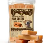 Tibetan Dog Chew Yak Cheese Sticks - Natural Handmade Treats for Large Dogs, Long-Lasting, Easy to Digest with No Additives, Rawhide, Grains, or Gluten, Perfect for Aggressive Chewers, 5 Chews