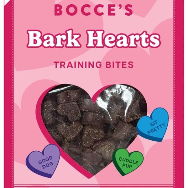 Bocce's Bakery Bark Hearts Training Bites Dog Treats, 2 oz
