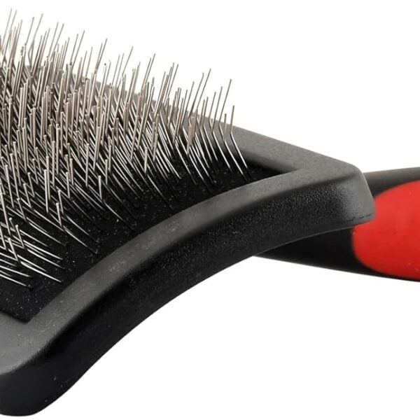 Jeffers Soft Pin Universal Slicker Brush for Dogs & Cats, Grooming Brush for Sensitive Skin, Remove Mats, Loose Fur, & Dead Hair, Tangle Detangler, Safe Grooming Tool - Medium 4" x 2"