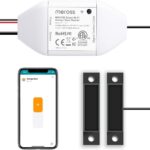 meross Smart Garage Door Opener Remote, Compatible with Apple HomeKit, Amazon Alexa, Google Assistant, SmartThings, Multiple Notification Modes, No Hub Needed,White