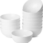 BTaT- White Soup Bowls Set of 12, 16 Ounces, Porcelain Dishes for Soup, Rice, Salad, Noodle, Microwave, Oven, Freezer & Dishwasher Safe, Deep White Cereal Bowls for Kitchen, Christmas Gifts