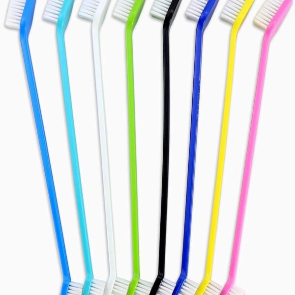 Newday Dog Toothbrush Set of 8 - Dual Headed, Dental Hygiene Convenient Soft Toothbrush to Clean pet Teeth, Dog Tooth Brushes for Small to Large Dogs, Cats, and Most Pets, Teeth Brush in Bulk
