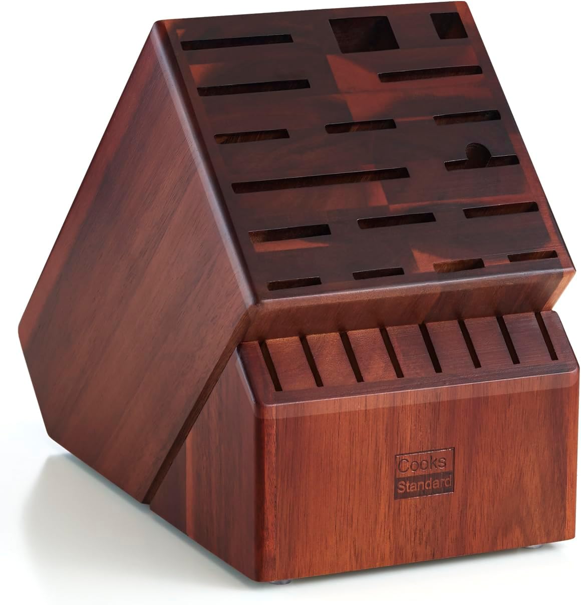 Cooks Standard Acacia wood Knife Block Holder without Knives, 25 Slot X-Large Universal Countertop Butcher Block Kitchen Knife Stand for Easy Kitchen Storage Cooks Standard Acacia wood Knife Block Holder without Knives, 25 Slot X-Large Universal Countertop Butcher Block Kitchen Knife Stand for Easy Kitchen Storage