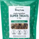 King Lou Pets - Whole Duck Feet for Dogs - Dehydrated Duck Dog Treats - USA-Made Dental Treats for Dogs - Collagen, Glucosamine, Chondroitin for Hip and Joint Health - 10 Count