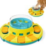 Potaroma Dog Puzzle Toy 2 Levels, Slow Feeder, Pup Food Treat Feeding Dispenser for IQ Training and Entertainment for All Breeds 4.2 Inch Height