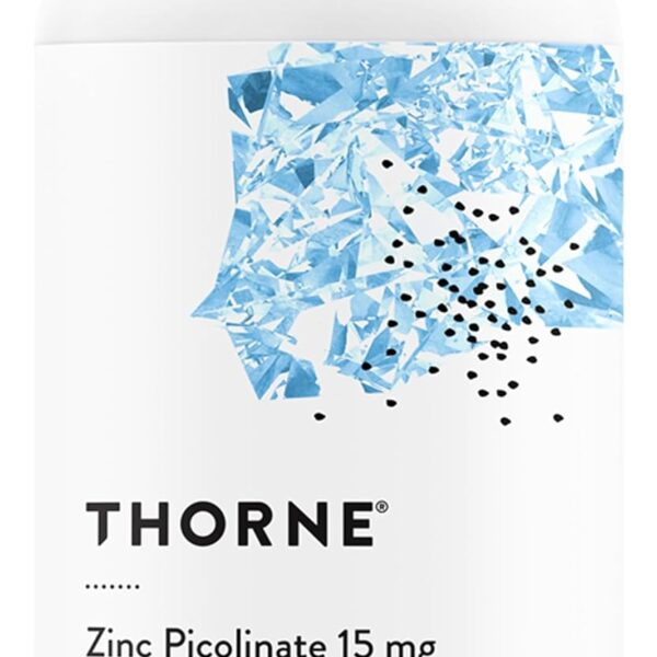 THORNE - Zinc Picolinate 15mg - Highly Absorbable Zinc Supplement - Supports Wellness, Immune System, Eye, Skin, and Reproductive Health* - Gluten-Free, Soy-Free, Dairy-Free - 60 Capsules