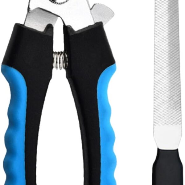 Dog & Cat Nail Clippers & Trimmers - Extra Sharp Dog Clippers with Stainless Steel Blades & Safety Guard to Avoid Overcutting - Ergonomic Cat Nail Clippers with Non-Slip Grip & Lock Feature
