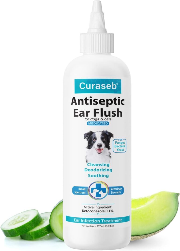 Curaseb Dog Ear Infection Treatment Solution  Soothes Itchy & Inflamed Ears  Cleans Debris and Buildup - 8oz