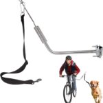 Bike Dog Leash Attachment with Shock Absorber, Heavy Duty Hands-Free Bicycle Dog Leash, Adjustable Length, Safety for Outdoor Cycling