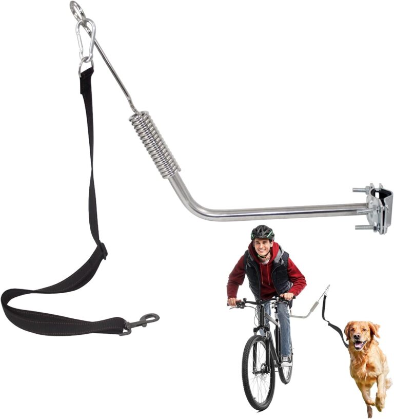 Bike Dog Leash Attachment with Shock Absorber, Heavy Duty Hands-Free Bicycle Dog Leash, Adjustable Length, Safety for Outdoor Cycling
