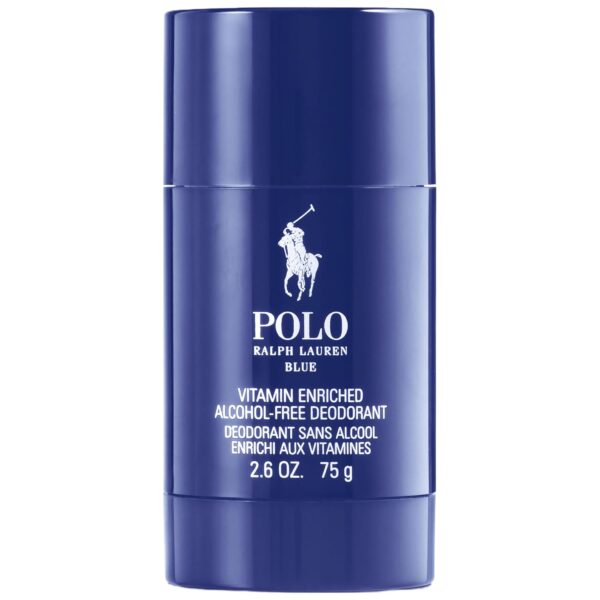 RALPH LAUREN FRAGRANCES - Polo Blue - Men's Deodorant - Aquatic & Fresh - With Citrus, Sage, and Suede - Alcohol-Free, Long Lasting - 2.6 Oz