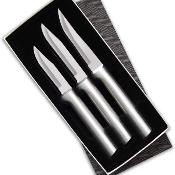 Rada Cutlery 3-Piece Paring Knife Galore Knife Gift Set, Silver Handles