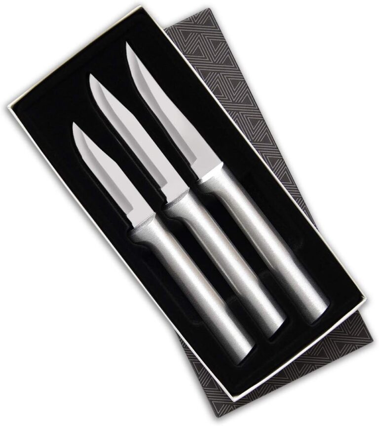 Rada Cutlery 3-Piece Paring Knife Galore Knife Gift Set, Silver Handles