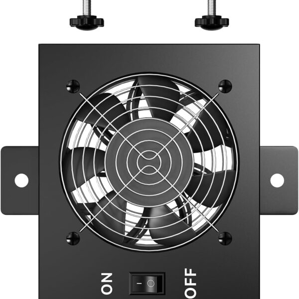 Dog Crate Fan, Travel Kennel Fan to Keep Pets Cool, Fits Various Crates & Wire Cages, Quiet Operation, 11"x11" Aluminum Construction, Easy to Install, 5-Year Warranty
