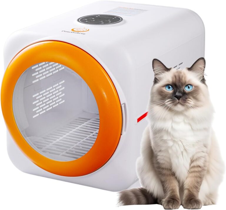 PawGalaxy Pet Dryer Box with LED 30 Million Negative Ions&Multi-Function, 360 Efficient Automatic and Quite Box for Cats, Dogs, Smart Touch Screen Temperature Control, Safe Design for Pet Hair Dryer