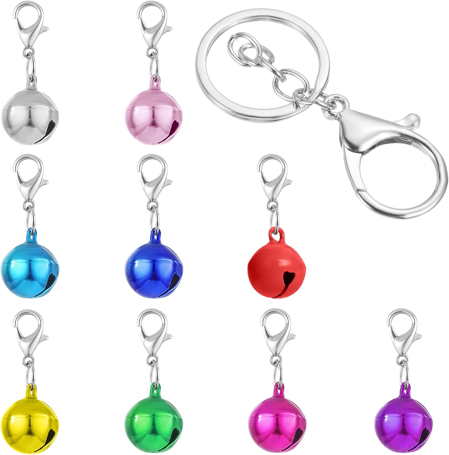 Cat Collar Bell Pet Bells for Cat Dog Collar, 9 Pack Small Dog Puppy Pet Bells for Collars with 1Pack Keychain Cat Collar Bell Pet Bells for Cat Dog Collar, 9 Pack Small Dog Puppy Pet Bells for Collars with 1Pack Keychain