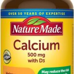 Nature Made Calcium 500 mg with Vitamin D3, Dietary Supplement for Bone Support, 130 Tablets