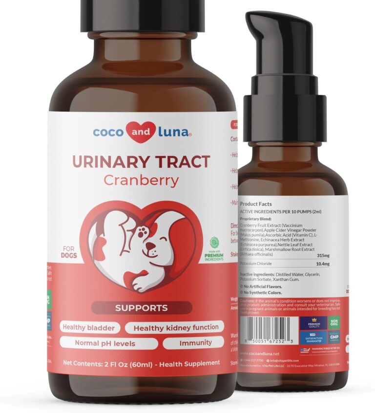 Cranberry for Dogs - Urinary Tract Support, Bladder Health, Dog UTI, Bladder Stones, Incontinence Support (Liquid for Dogs)