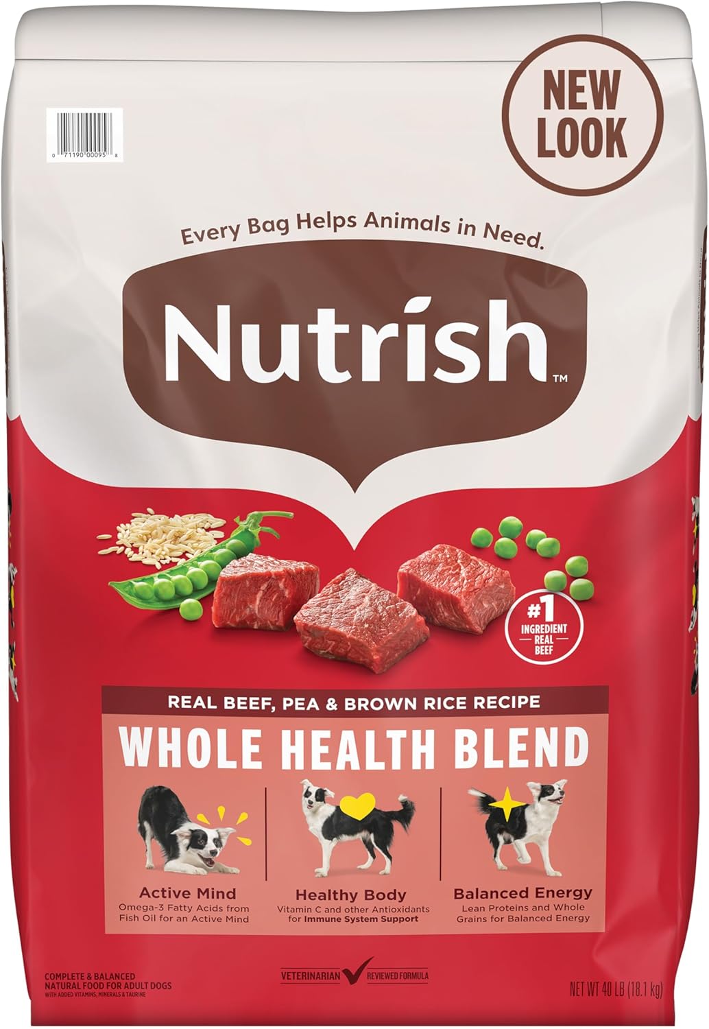 Nutrish Dry Dog Food, Real Beef, Pea & Brown Rice Recipe Whole Health Blend for Adult Dogs, 40 lb. Bag, Packaging May Vary (Rachael Ray) Nutrish Dry Dog Food, Real Beef, Pea & Brown Rice Recipe Whole Health Blend for Adult Dogs, 40 lb. Bag, Packaging May Vary (Rachael Ray)