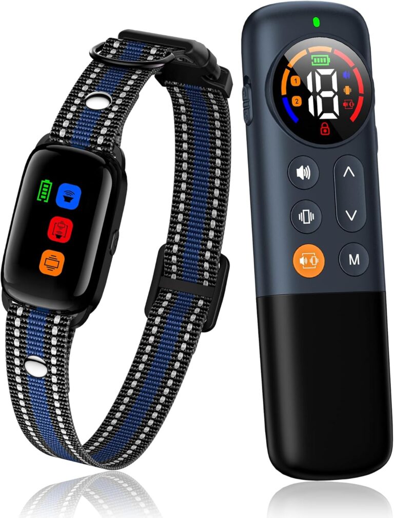 No Shock Dog Training Collar Vibrating Dog Collar with Remote 3300ft, Beep and Vibration Collar for Dogs 10-120lbs, Waterproof | Safe Lock | Painless&Humane to Stop Bad Behaviors