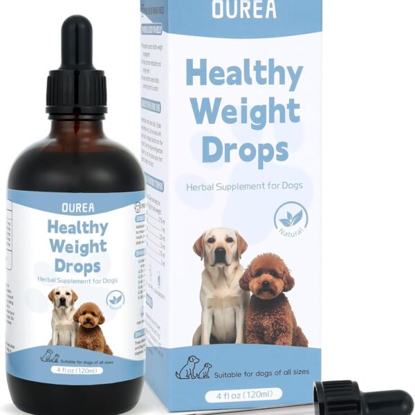 Weight Management Drops for Dogs, Effective Dog Weight Loss Drops, Healthy Weights Nutritional Supplement, Energy Metabolism Support, Weights Loss Pet Food, Natural Solution Hunger Control Supplements