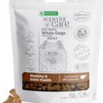 Nature's Protection Grain Free Low Calorie Dog Treats - Training Treats for Small, Medium & Large Breed Adult Dogs with Light Fur (Superior Care - Lamb, 5.29 oz)