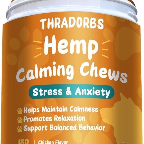 m Calming Chews for Dogs, 180 Counts, Dog Calming Chews, Anxity Rlief Treats for Dogs, Dog Supplements for Separation, Thunderstorms, Strss, Barking, Promote Rlaxation, Chicken Flavor