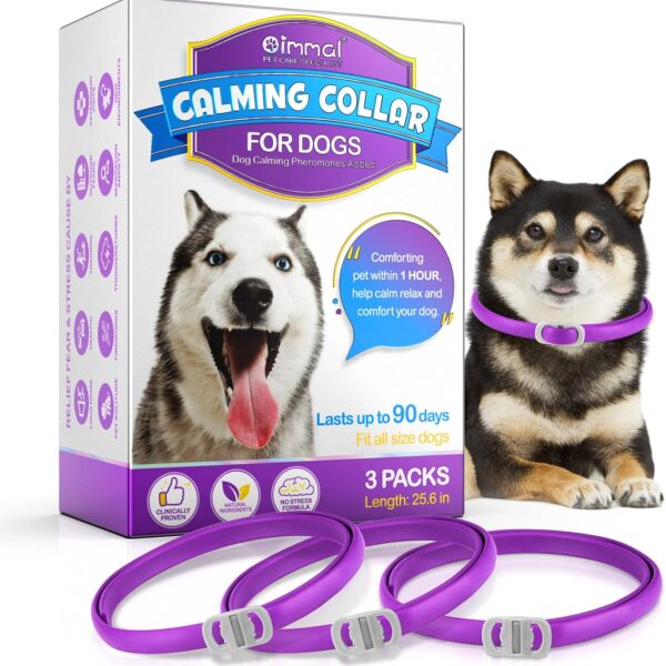 Calming Collar for Dogs 3 Packs Dog Pheromone Calm Collars Relief Anxiety Stress Separation Lasts