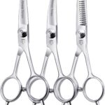 Dog Grooming Scissors: 3 in 1 Pet Shears Set Made Of Advanced Stainless Steel Alloy for Trimming Dogs Cats and Other Pets Face and Paws