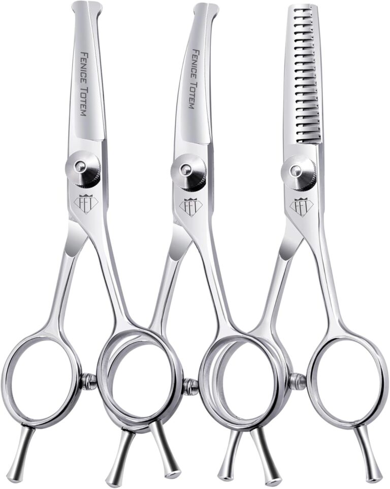 Dog Grooming Scissors: 3 in 1 Pet Shears Set Made Of Advanced Stainless Steel Alloy for Trimming Dogs Cats and Other Pets Face and Paws