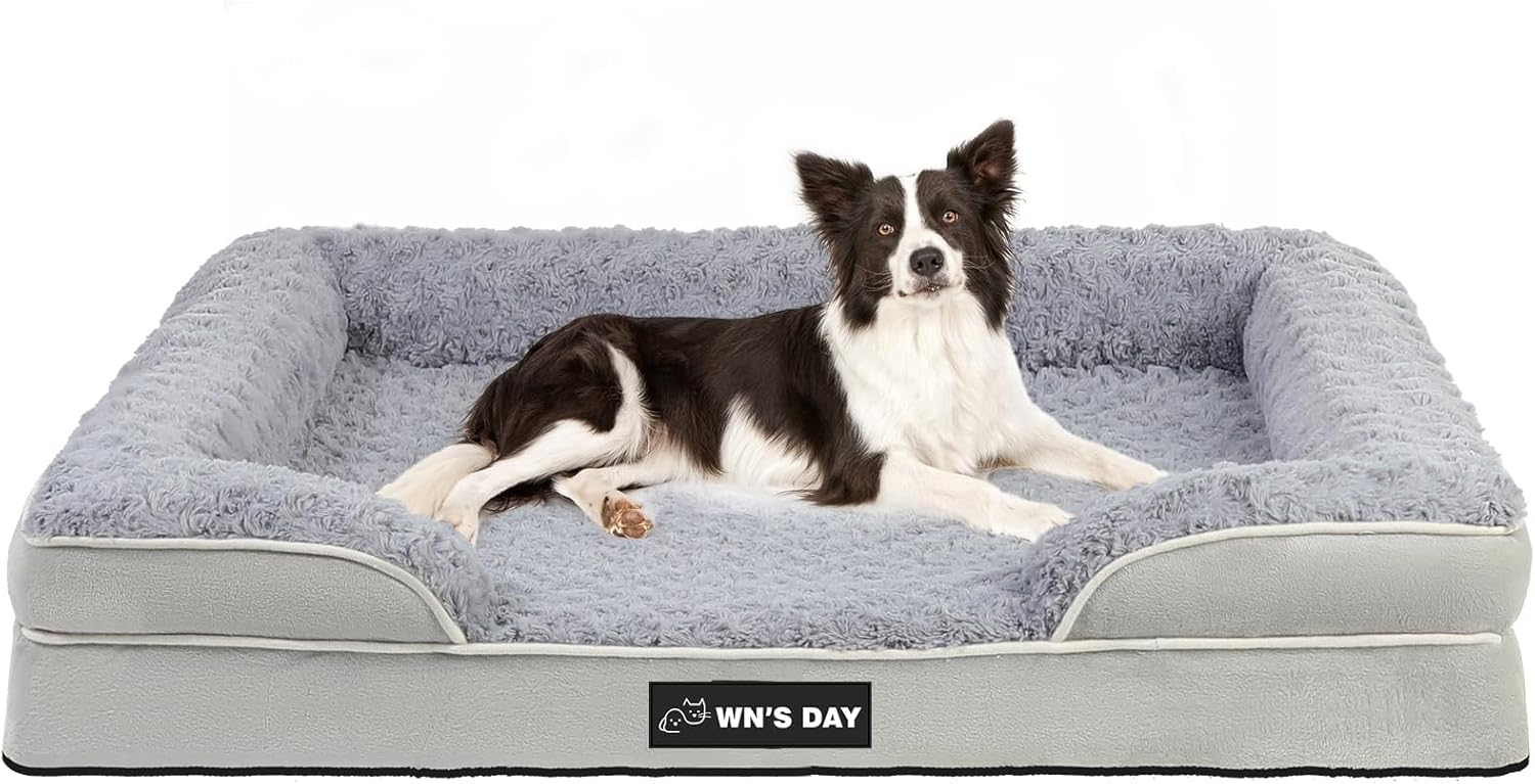 Orthopedic Dog Bed for Large Medium Sized, Washable Memory Foam Large Dog Bed, Medium Pet Sofa with Removable Cover, Washable Waterproof Pet Couch Beds(Grey, L) Orthopedic Dog Bed for Large Medium Sized, Washable Memory Foam Large Dog Bed, Medium Pet Sofa with Removable Cover, Washable Waterproof Pet Couch Beds(Grey, L)