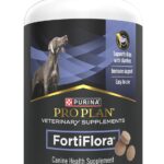 Purina Pro Plan Veterinary Supplements FortiFlora Probiotics for Dogs Chewable Tablets for Digestive Gut Health and Diarrhea - 90 ct. Canister
