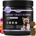 Cranberry Supplement for Dogs with DMannose  UTI & Urinary Tract Support, Bladder Control, Kidney & Immune Support  Bacon Flavor, 90 Soft Chews