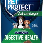 Pet Protect Digestive Health Supplement with Probiotics for Dogs, Vet-Formulated Lactoquil, Chicken-Flavored Soft Chews (60 Count)