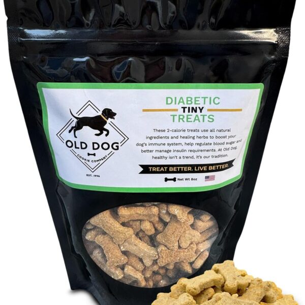 Tiny Diabetic Dog Treats | All Natural, 2 Calorie, Vet Approved Pet Snacks | Top Treat for Dogs | Healthy Chews for Large, Medium & Small Breeds | 8 oz