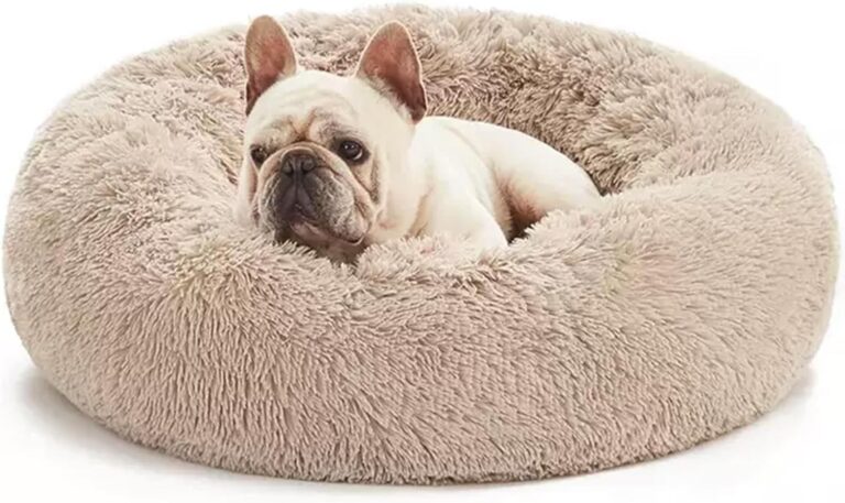 Calming Dog & Cat Bed for Extra Large Small Medium Sized Pet, Donut Washable Comfort Fluffy Warm Round Mat for Puppy Kitten, 8 Size Essentials Furniture Supplies Indoor