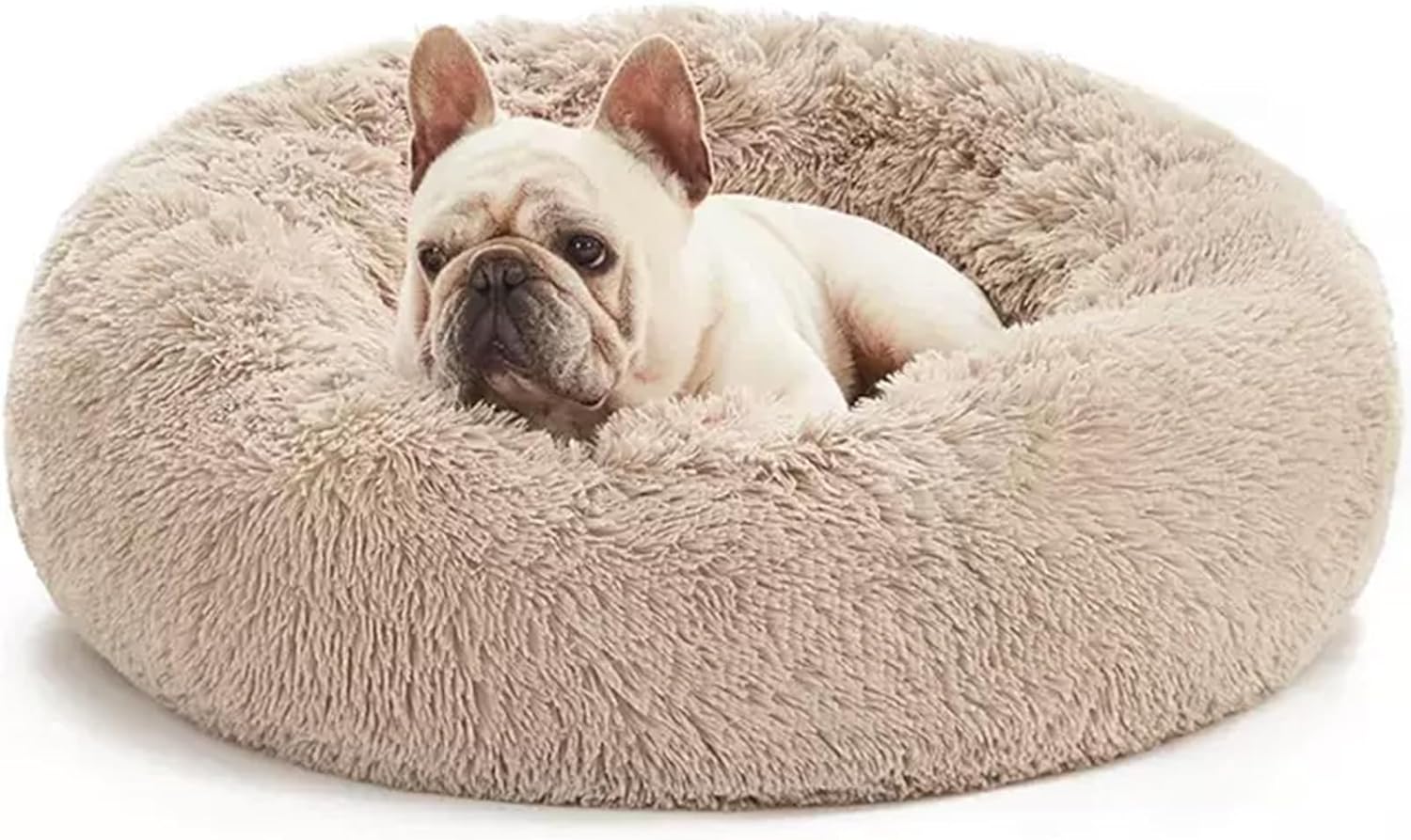 Calming Dog & Cat Bed for Extra Large Small Medium Sized Pet, Donut Washable Comfort Fluffy Warm Round Mat for Puppy Kitten, 8 Size Essentials Furniture Supplies Indoor Calming Dog & Cat Bed for Extra Large Small Medium Sized Pet, Donut Washable Comfort Fluffy Warm Round Mat for Puppy Kitten, 8 Size Essentials Furniture Supplies Indoor