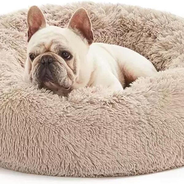 Washable Dog & Cat Bed for Ultra Large Small Medium Size Pet, Calming Donut Round Cute Warming Mat House Supply Indoor, 8 Sized Deal Necessity Essential Furniture for Boy Girl Puppy Kitten kitty