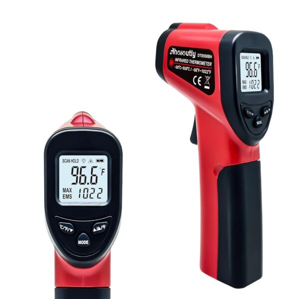 Infrared Thermometer Temperature Gun (NOT for Humans) -58~1022 (-50550) 9-Point Laser Non-Contact Instant-Read Digital Laser Infrared Ir Thermometer with Backlight