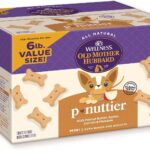 Old Mother Hubbard Wellness P-Nuttier Dog Biscuits, Natural, Training Treats, Peanut Butter Flavor, Mini Size, (6 Pound Box)