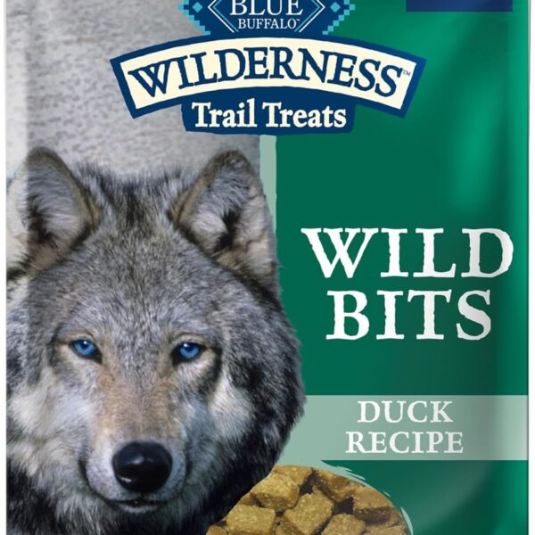 Blue Buffalo Wilderness Wild Bits Soft & Chewy Training Treats for Dogs, Grain-Free, Duck Recipe, 4-oz. Bag