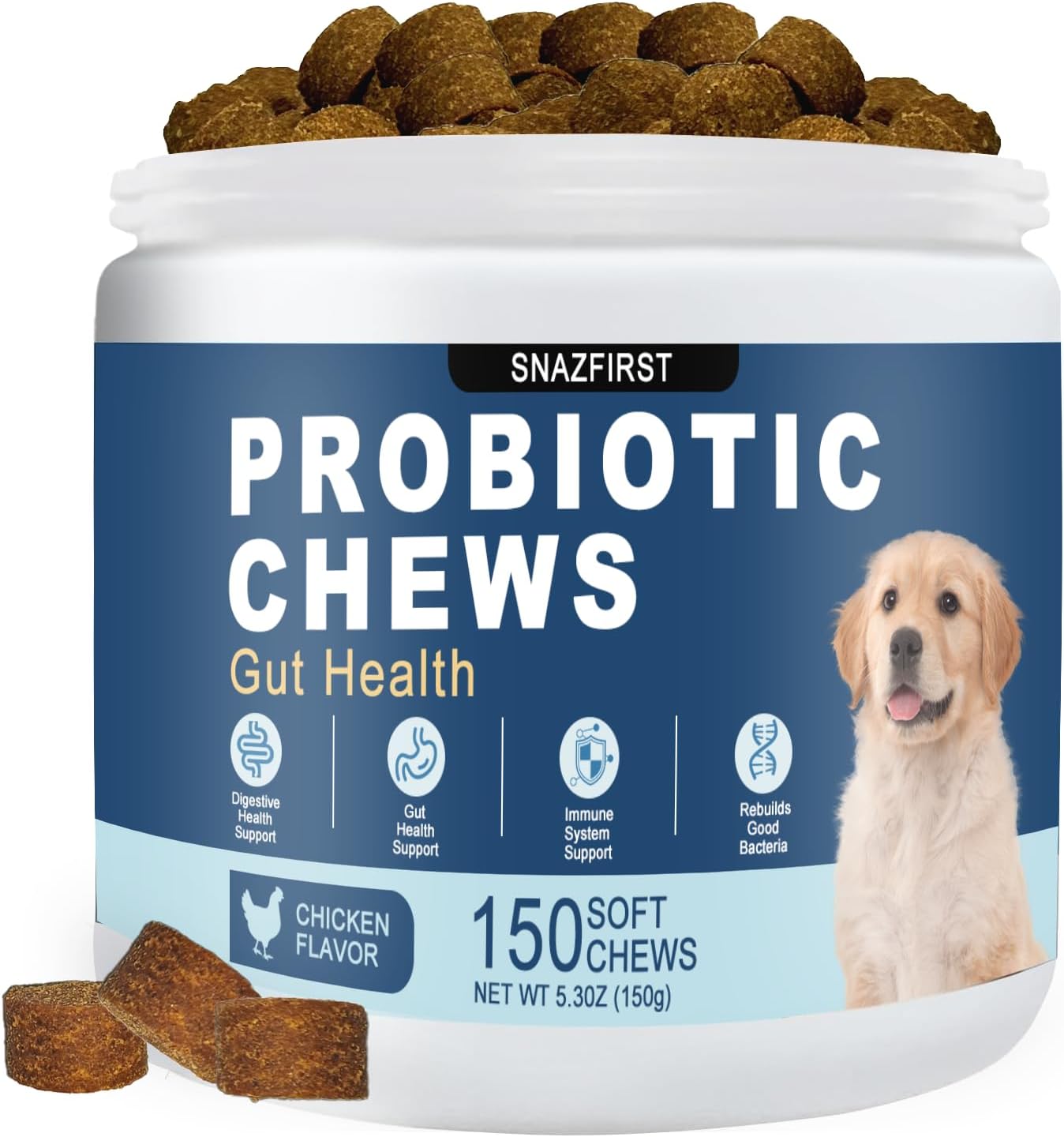 Probiotics for Dogs, Dog Probiotics Chews for Digestive Health & Gut Health, Improve Immune System,Constipation & Diarrhea Relief(Chicken Flavor, 150 Chews) Probiotics for Dogs, Dog Probiotics Chews for Digestive Health & Gut Health, Improve Immune System,Constipation & Diarrhea Relief(Chicken Flavor, 150 Chews)