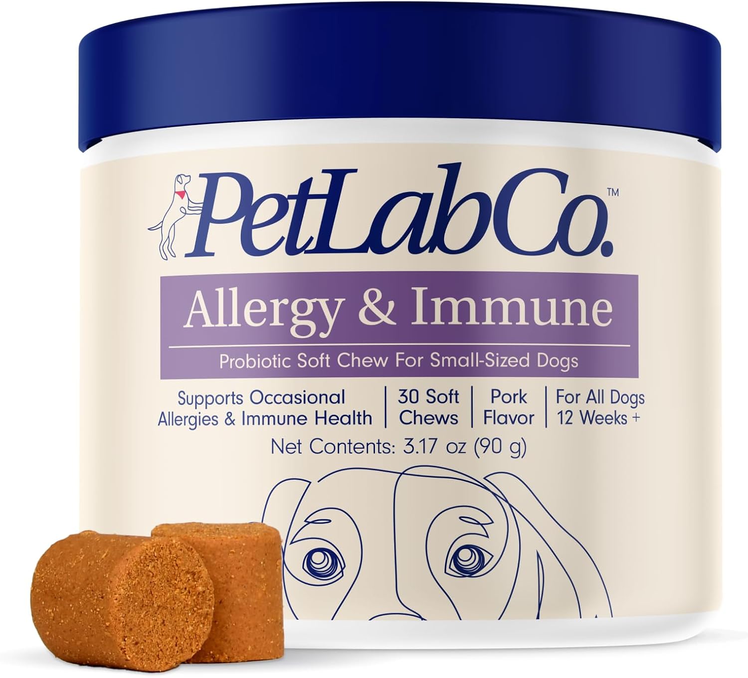 PetLab Co. Allergy & Immune Daily Probiotics for Dogs. Supports Yeast Production, Seasonal Allergies, Intermittent Itchiness, Gut & Digestive Health - 30 Chews for Small Dogs - Packaging May Vary PetLab Co. Allergy & Immune Daily Probiotics for Dogs. Supports Yeast Production, Seasonal Allergies, Intermittent Itchiness, Gut & Digestive Health - 30 Chews for Small Dogs - Packaging May Vary