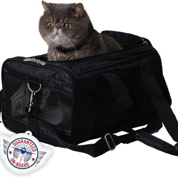 Sherpa Original Deluxe Travel Pet Carrier, Airline Approved & Guaranteed On Board - Black, Small