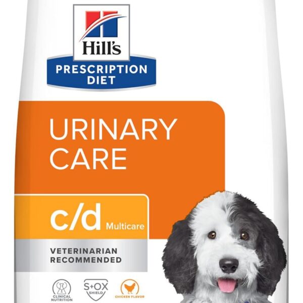 Hill's Prescription Diet c/d Multicare Urinary Care Chicken Flavor Dry Dog Food, Veterinary Diet, 27.5 lb. Bag
