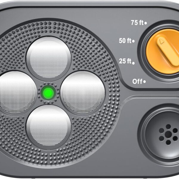 BONSO Ultrasonic Anti Barking Device for Dogs, Bark Control Device Box with 3 Modes, Variable Ultrasound Frequencies, Automatic Dog Whistle, Effective Range up to 75ft, Neighbor Dog Silencer (Grey)