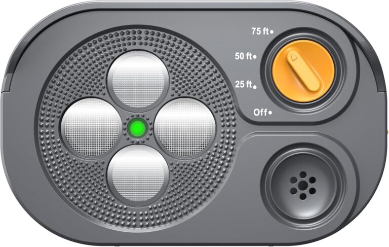 BONSO Ultrasonic Anti Barking Device for Dogs, Bark Control Device Box with 3 Modes, Variable Ultrasound Frequencies, Automatic Dog Whistle, Effective Range up to 75ft, Neighbor Dog Silencer (Grey)