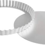 Fat Daddio's PFT-95 Round Fluted Tart Pan, 9.5 x 1 Inch