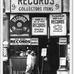 VERENIX Fashion Black And White Photography Wall Art Vintage Preppy Record Shop Poster Retro Trendy Music Art Aesthetic Canvas Print for Music Lovers Gifts 12x16 inch Unframed