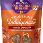 Old Mother Hubbard Wellness Wholesome Indulgences Dog Biscuits, Natural, Dog Treats, Bacon, Oats, & Maple Flavor, (10 Ounce Bag)